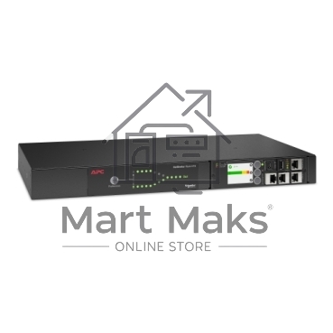 Стоечный автоматический переключатель ввода резерва APC Rack ATS, 230V, 16A, C20 in, (8) C13 (1) C19 out