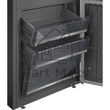 Холодильник Weissgauff WRK 2000 Total NoFrost Inverter нержавеющая сталь двухкамерный 240/95л морозилка снизу