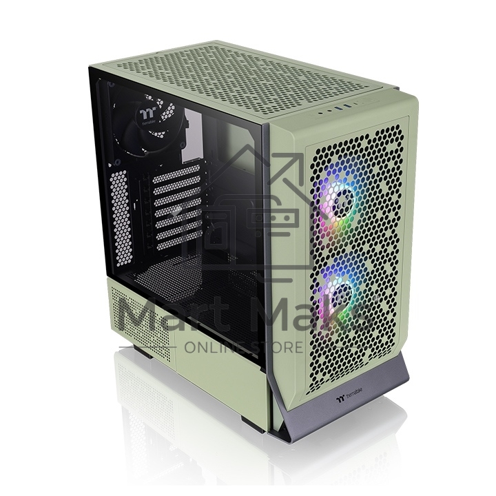 Компьютерный корпус Thermaltake Ceres 300 TG ARGB Matcha зеленый без БП ATX 7x140mm 5x180mm 2xUSB3.0 audio bott PSU