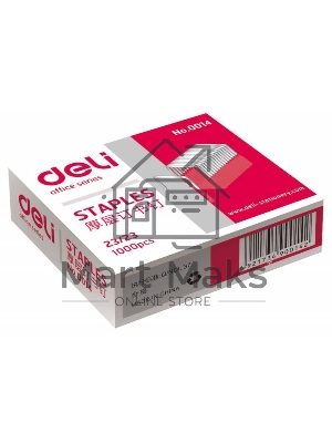 Скобы для степлера 23/23 Deli E0014 оцинкованные кор.карт. (упаковка: 1000шт.)