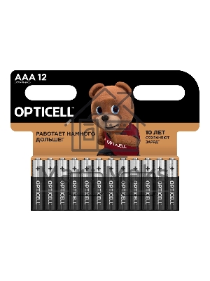Элемент питания алкалиновый AAA/LR03 (блист. 12шт) Basic Opticell 5051011