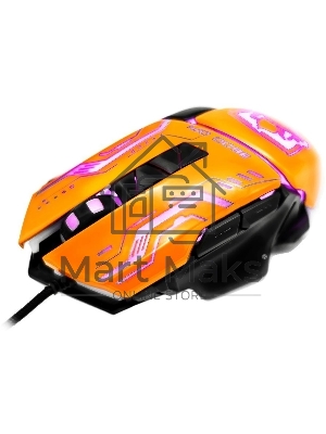 Мышь проводная Ritmix ROM-363 оранжевый, 3200 dpi, USB, кнопки - 7