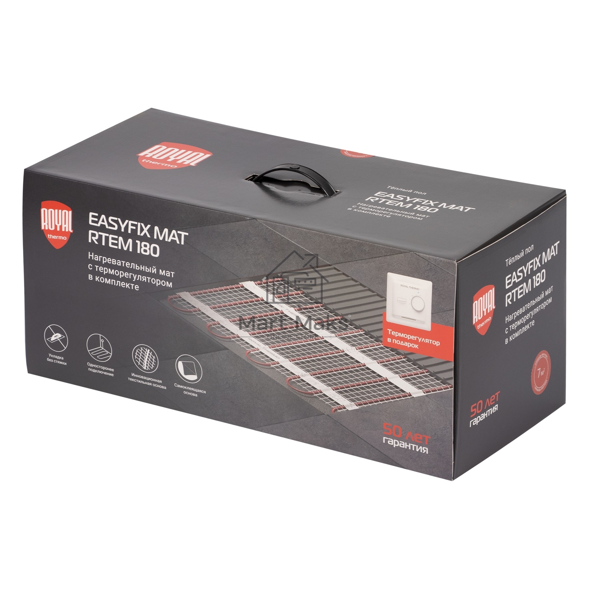 Мат нагревательный Royal Thermo EasyFix Mat RTEM 2-180-7 (комплект с терморегулятором)