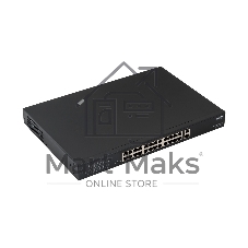 Коммутатор Бастион SKAT PoE-24E-2G v.2, 24×100 Мбит/с PoE++ + 2×1 Гбит/с Uplink, неуправляемый