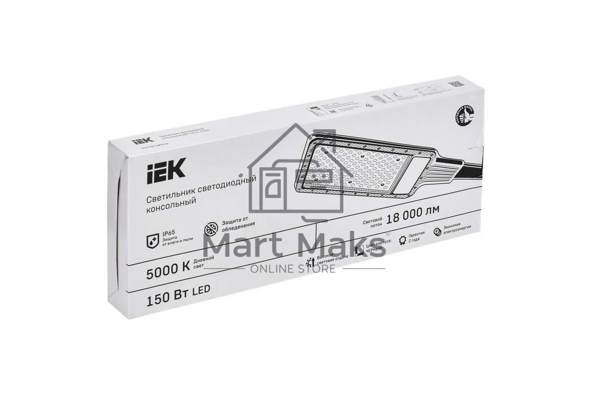 Светильник светодиодный IEK ДКУ 1011-150Ш 5000К IP65 консольный LT-DKU1-1011-150-50-K03