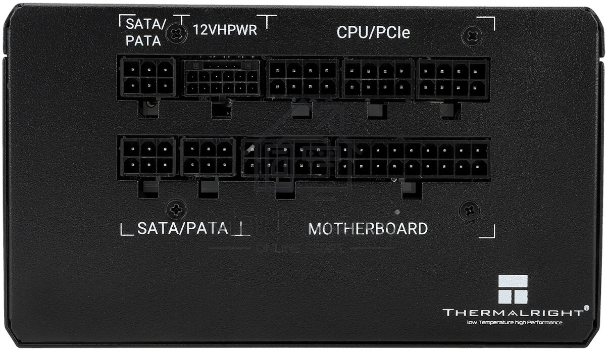 Блок питания Thermalright, 750W 80+ Bronze (ATX, 3.0, PCIe 5.0, Full modular, 1x24(20+4)pin, 2xCPU 8(4+4)pin, 4xPCIe*2 8(6+2)pin, 3xSATA3, 1x12+4pin (12VHPWR PCIe 5.0 12+4pin 600mm), 3xMOLEX4pin, Active, 120x120mm, 150x140x86mm, APFC, black)