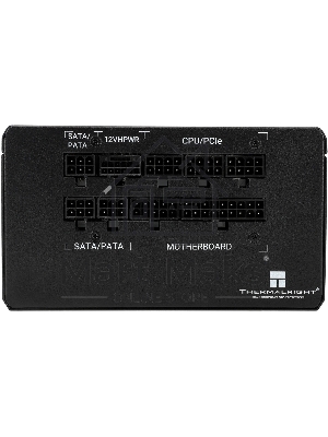 Блок питания Thermalright, 750W 80+ Bronze (ATX, 3.0, PCIe 5.0, Full modular, 1x24(20+4)pin, 2xCPU 8(4+4)pin, 4xPCIe*2 8(6+2)pin, 3xSATA3, 1x12+4pin (12VHPWR PCIe 5.0 12+4pin 600mm), 3xMOLEX4pin, Active, 120x120мм, 150x140x86mm, APFC, black)