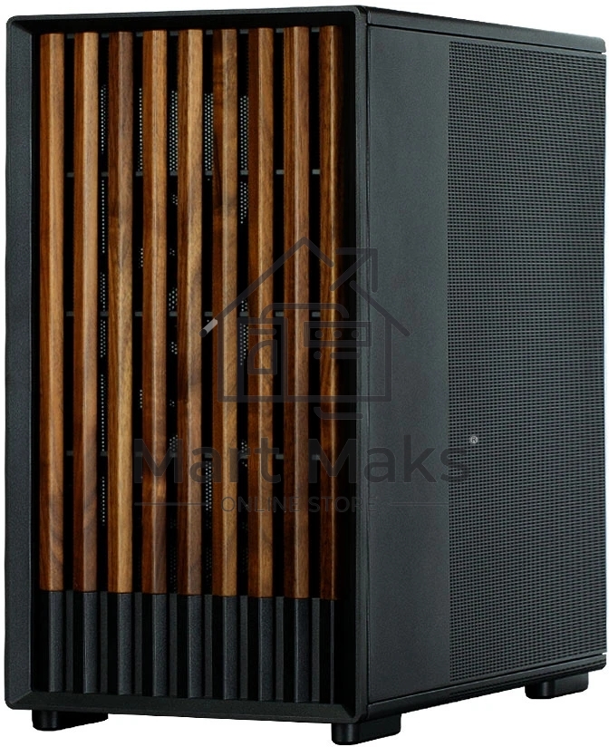 Компьютерный корпус Zalman P10 NAMU, MATX, BLACK, WINDOW, FRONT COVER WALNUT, 2x3.5