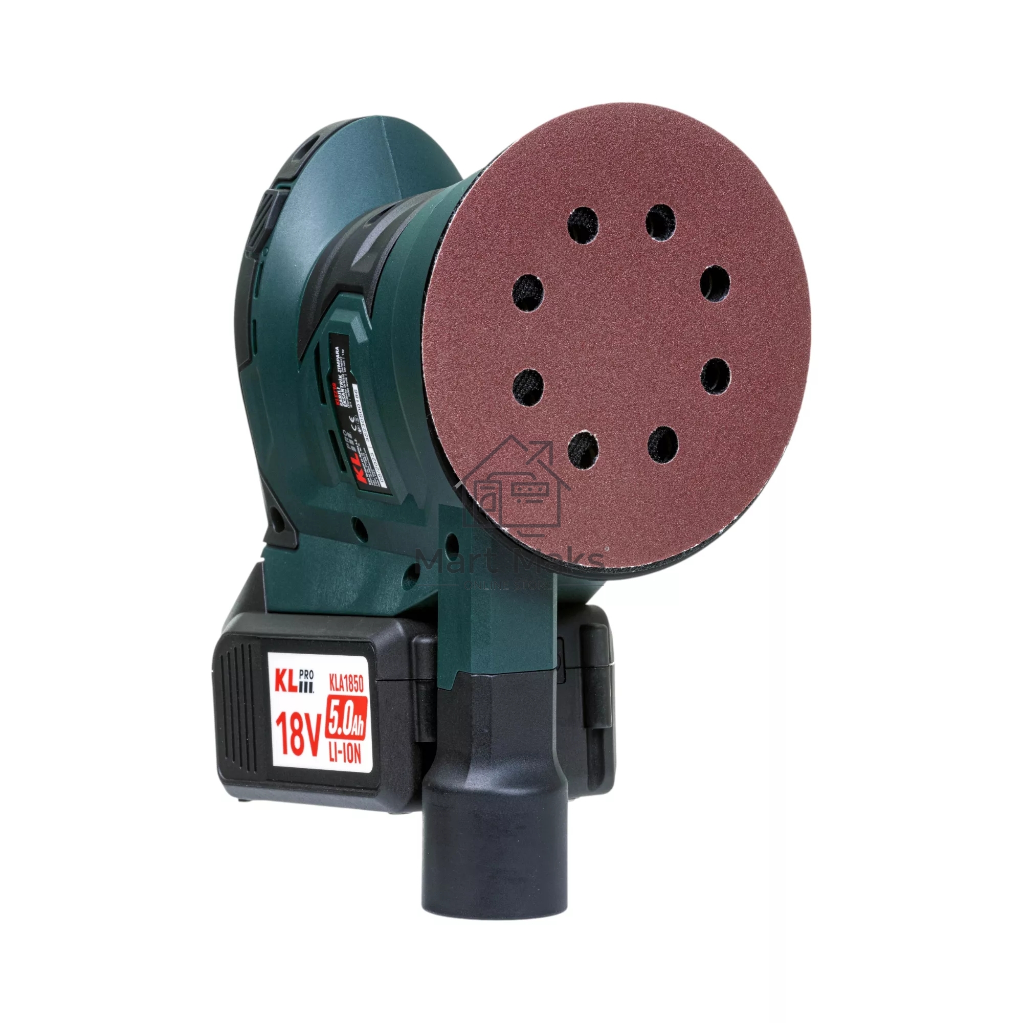 Профессиональная аккумуляторная эксцентриковая шлифмашина KLPRO KLEZ18-50 (18В, Li-ion-2шт, 5.0А·ч, ЗУ 4,5А)