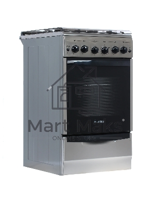 Плита газовая Gefest ПГ 5100-02 0004 серебристый, конфорок 4 шт, духовка 52 л, 50 см x 85 см x 58.5 см