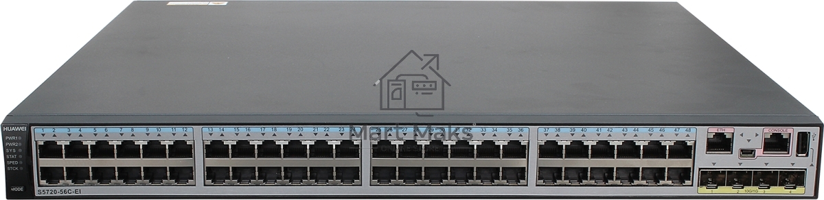 Коммутатор Huawei S5720-56C-EI-AC, 48×1 Гбит/с + 4×10 Гбит/с SFP+, управляемый