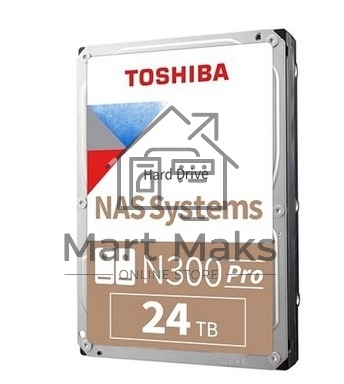 Жесткий диск HDD Toshiba N300 Pro 24Tb 7200rpm SATA-III 1024Mb 3.5