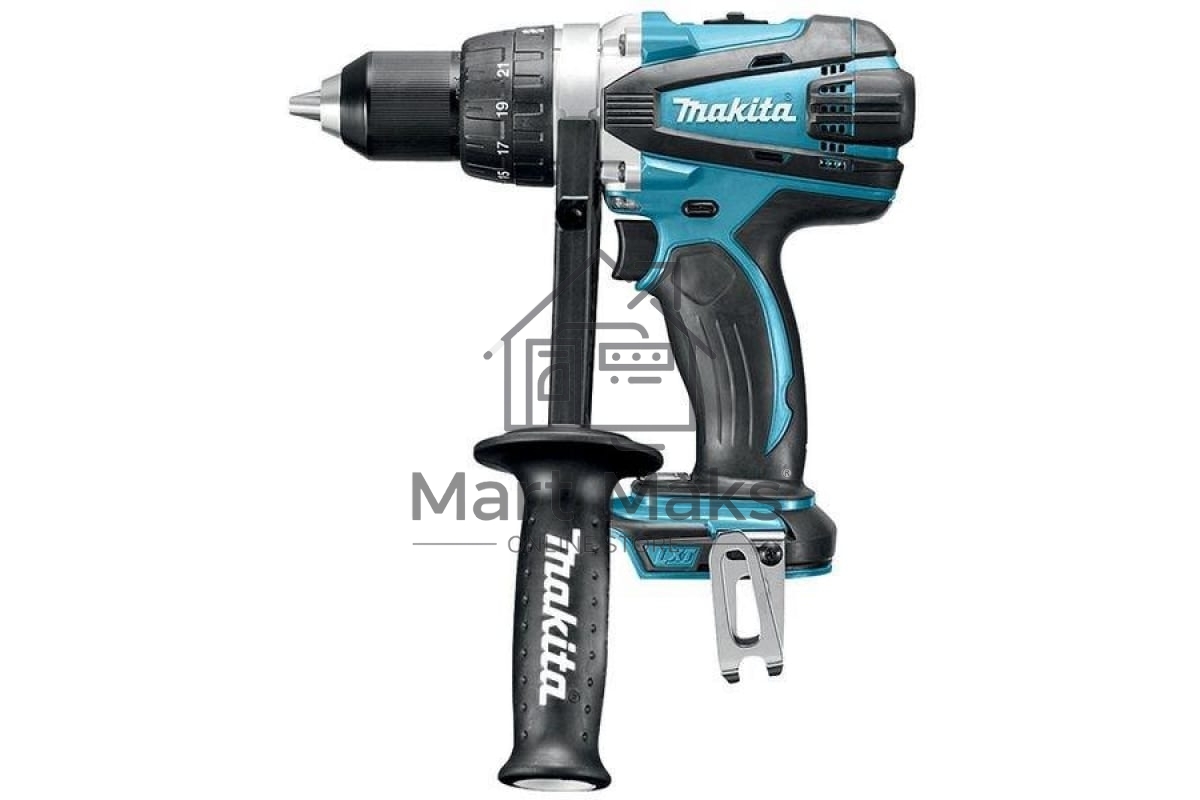 Дрель-шуруповерт Makita DDF458Z, 18В, 0 Ач, 91 Нм, щеточный