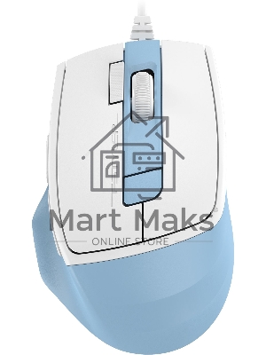 Мышь проводная A4Tech Fstyler FM45S Air голубой/белый, 2400 dpi, USB, кнопки - 7