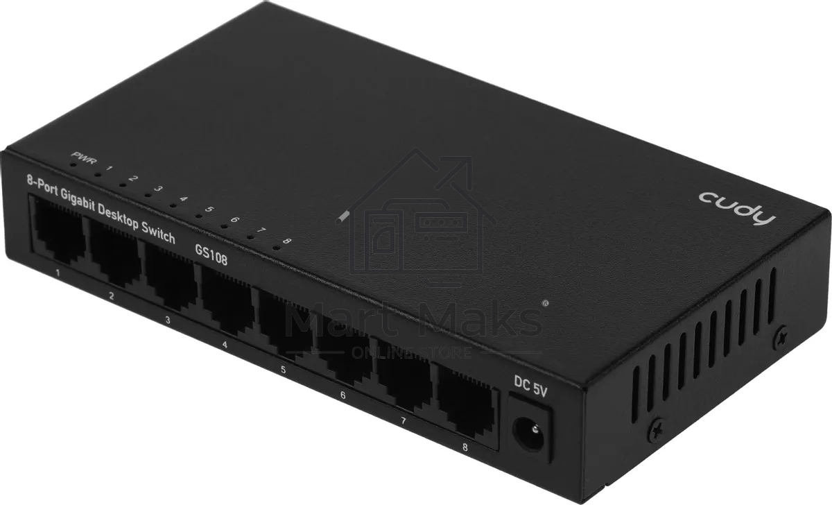 Коммутатор Cudy GS108 (L2) 8x1Гбит/с неуправляемый