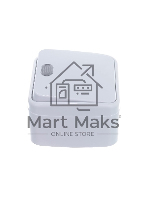 Выключатель Электра одноклавишный с подсветкой белый