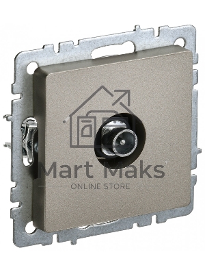 Розетка TV проходная IEK BRITE РТВ10-0-БрШ шампань