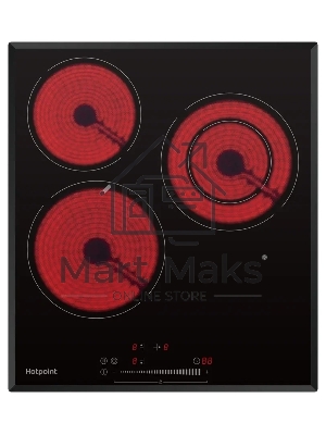 Электрическая варочная поверхность Hotpoint HR 4O3 BAS, независимая, черный