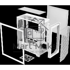 Компьютерный корпус без блока питания Case PCCooler C3D510 WH, Midi-Tower, TG, Mesh, no fans, 2xUSB-A 3.0, E-ATX, ATX, mATX, mITX белый