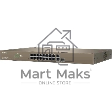 Коммутатор IP-COM F1218P-16-250W, 16×100 Мбит/с PoE + 1×1 Гбит/с Uplink + 1×1 Гбит/с Combo, управляемый