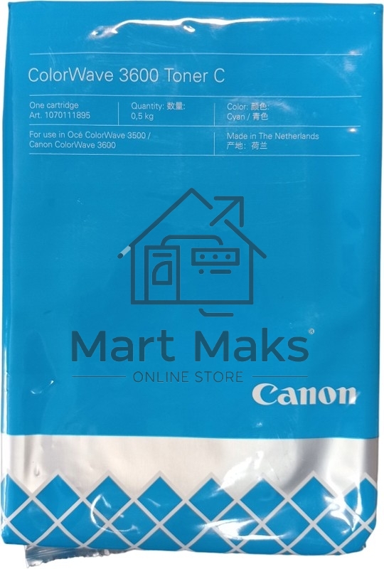 Тонер лазерный Canon ColorWave 3600 Toner C (3281C002) голубой для Canon Oce ColorWave 3600