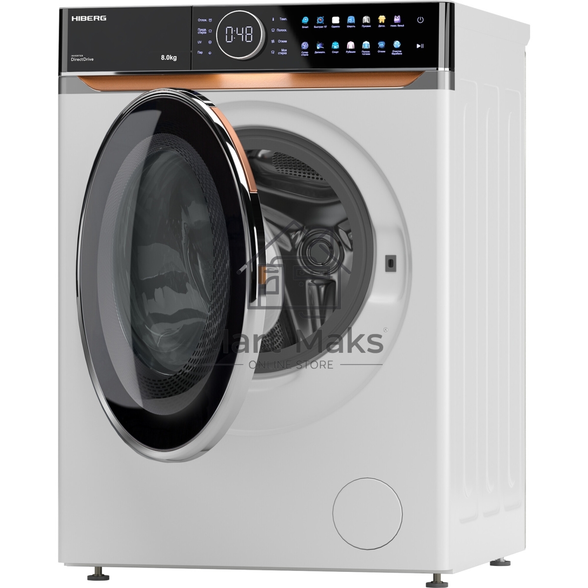 Стиральная машина HIBERG i-DDQ10 - 814 W белый загр. фронтальная макс.: 8 кг 1400 об/мин класс: А+++