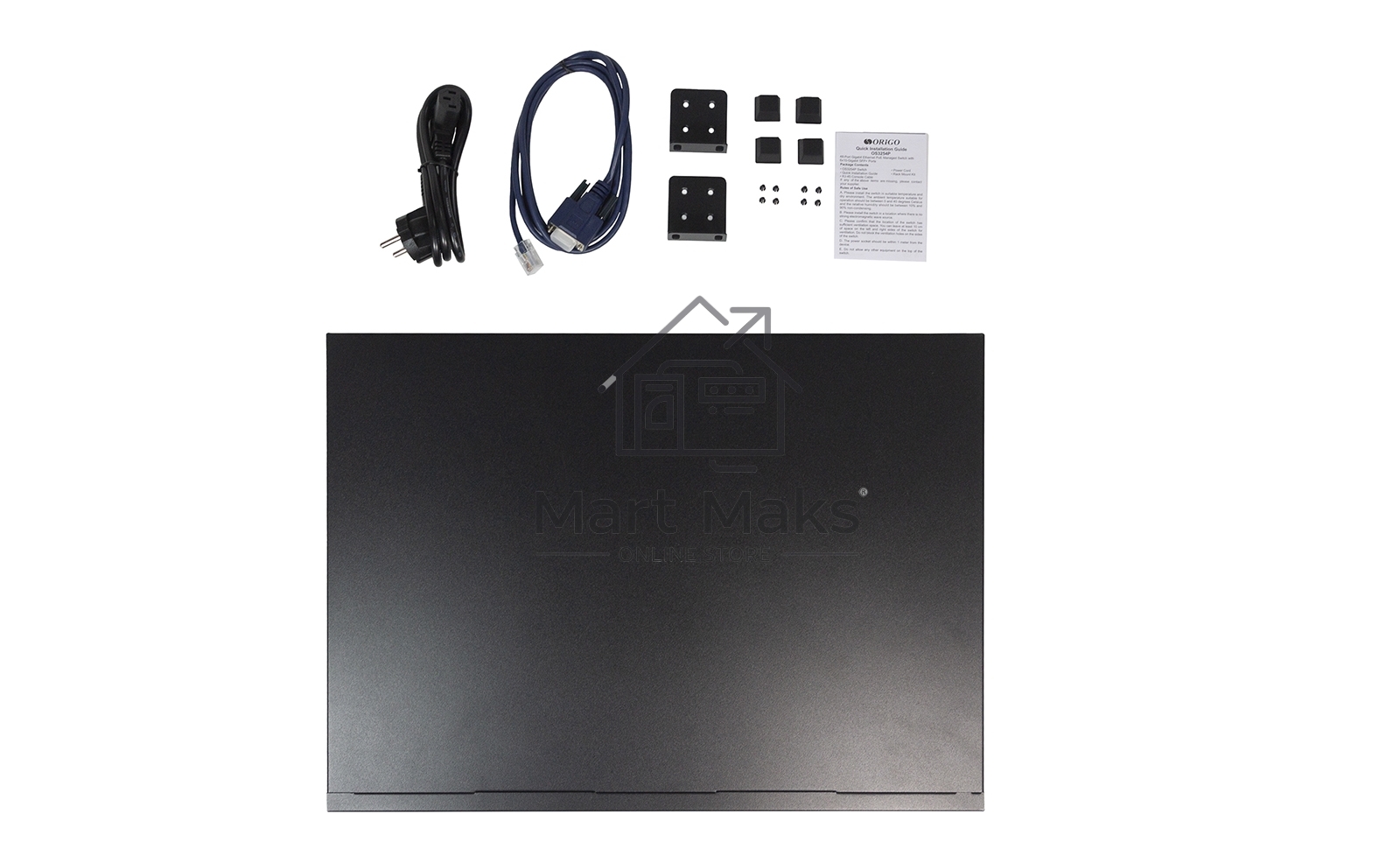 Коммутатор ORIGO Managed L3 Switch 48x1000Base-T PoE, 6x10GBase-X SFP+, PoE Budget 880W, RJ45 Console, 19