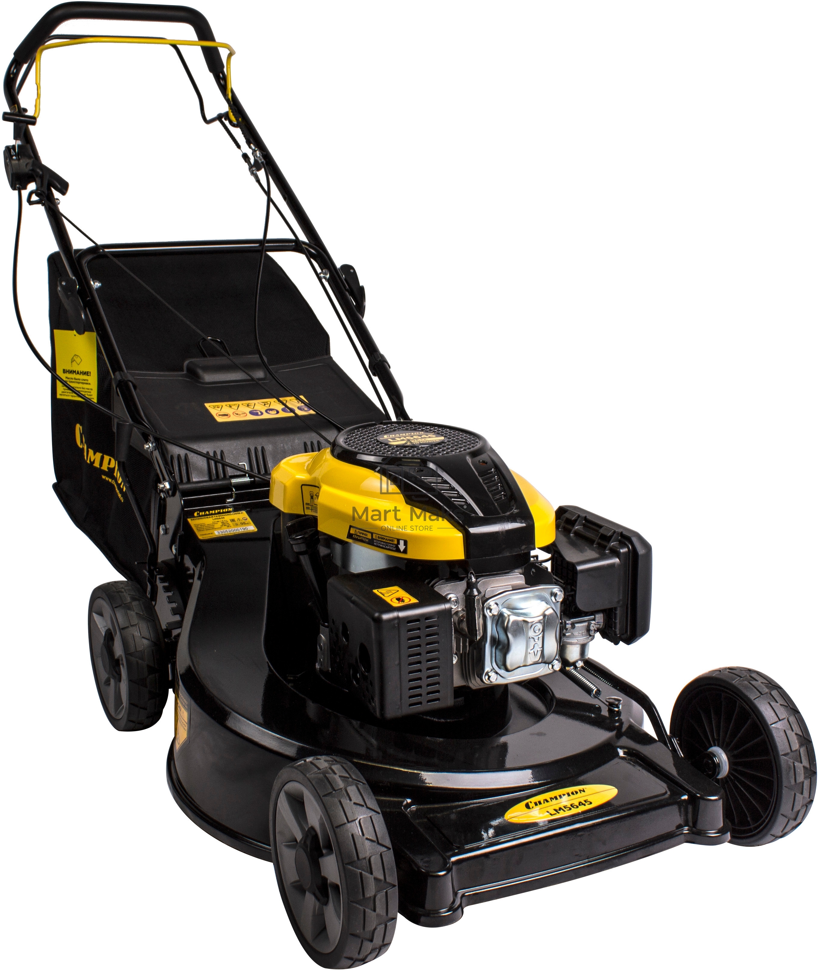 Газонокосилка Champion LM5645 4,4кВт привод 560мм 75л 25-80мм 1рычаг/8, 44кг3в1