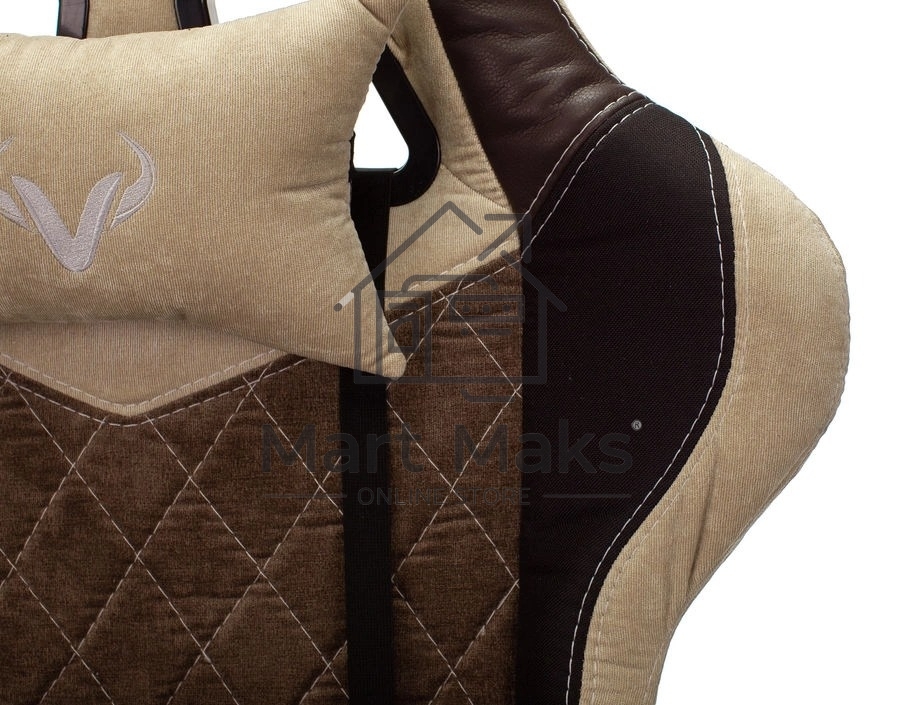 Кресло игровое Бюрократ VIKING 7 KNIGHT BR FABRIC коричневый текстиль/эко.кожа крестовина металл/пластик