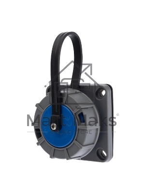 Розетка настенная Rexant фланцевая влагозащищенная с крышкой 16 А, 2Р+РЕ, IP68