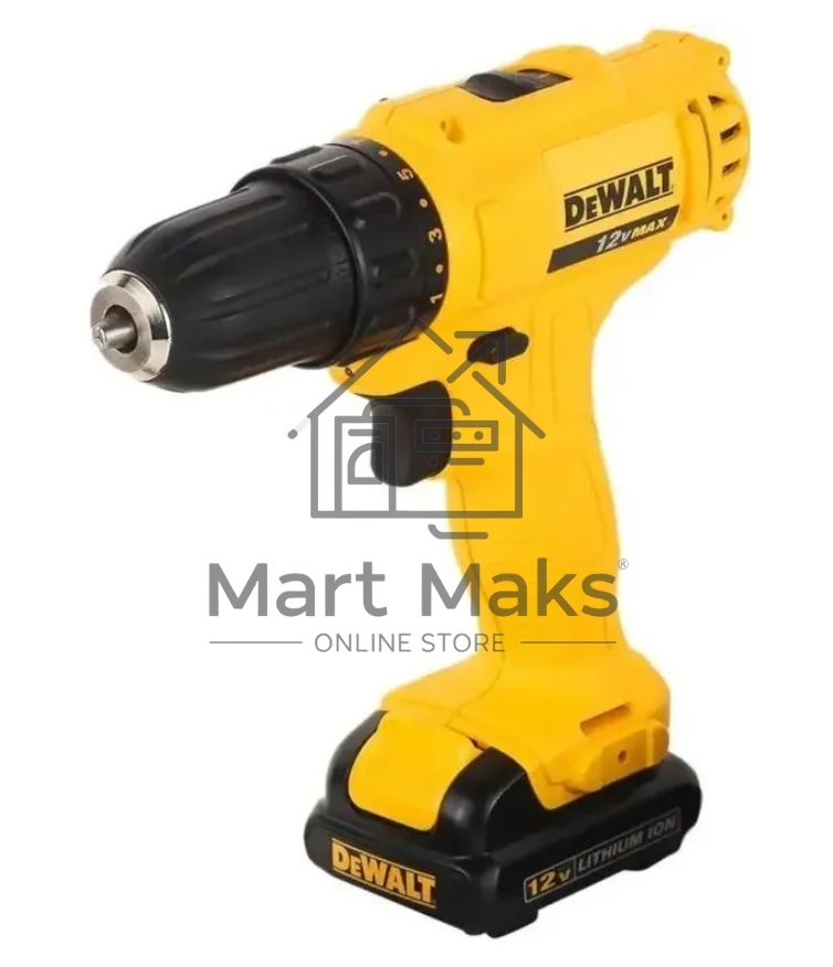 Дрель-шуруповерт DeWalt DCD700D2, 12 В, 2 Ач, 24 Нм, щеточный