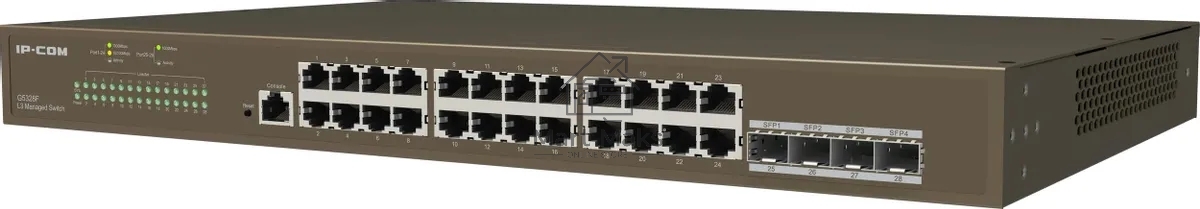 Коммутатор IP-COM G5328F, 24×1 Гбит/с + 4×1 Гбит/с SFP, управляемый
