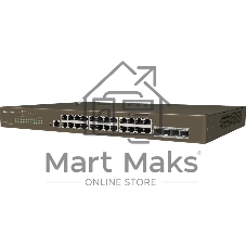 Коммутатор IP-COM G5328F, 24×1 Гбит/с + 4×1 Гбит/с SFP, управляемый