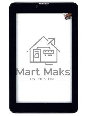 Сенсорное стекло (тачскрин) для Irbis TZ747, черное с рамкой