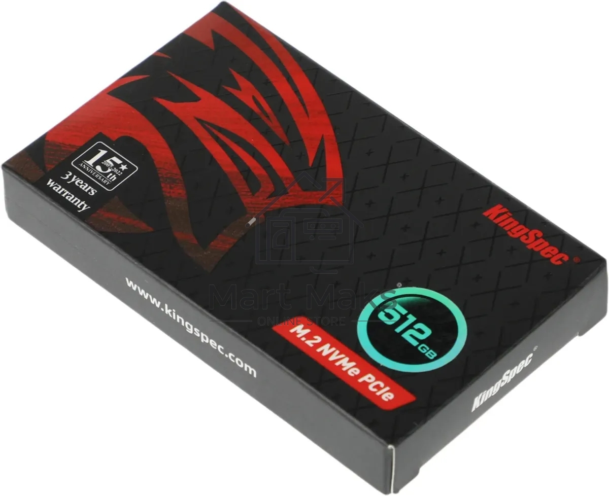 Накопитель SSD KingSpec NE-512, 512Gb, M.2 2280, PCIe 3.0 x4, NVMe, R/W 2400/1700