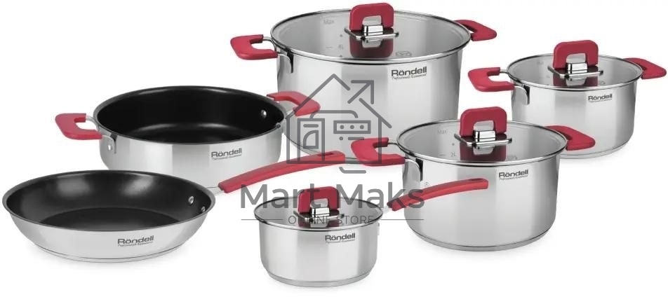 Набор посуды 10 предм Rondell Savvy RDS-1189