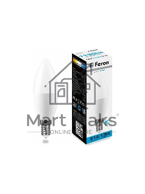 Лампа светодиодная Feron LB-970 13Вт E14 дневной матовая свеча