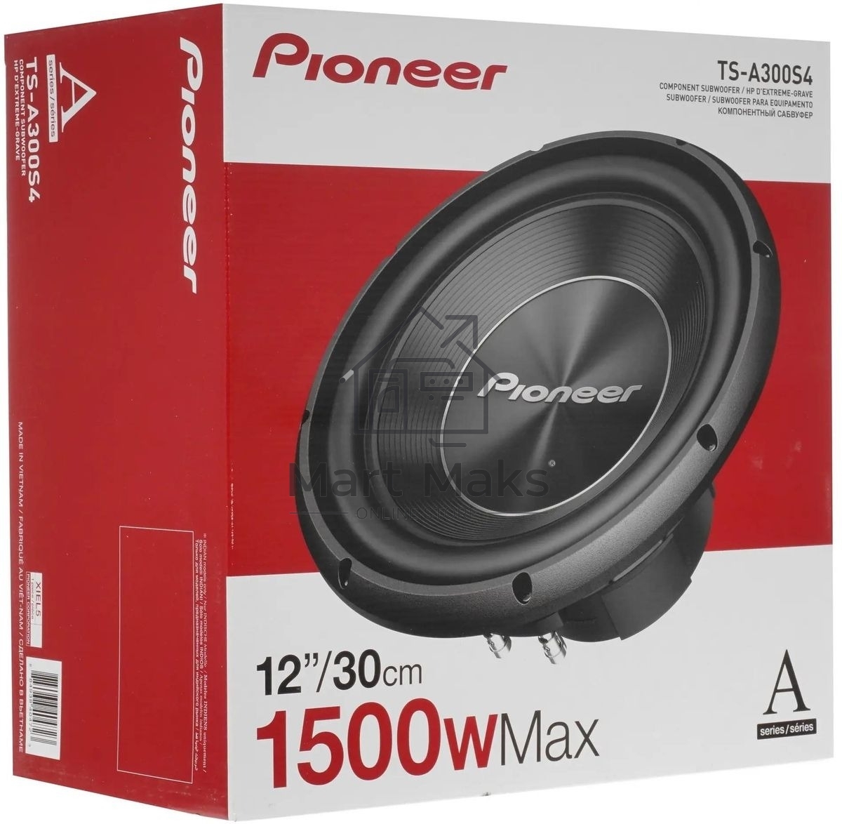 Сабвуфер автомобильный Pioneer TS-A300S4 500Вт пассивный (30 см/12