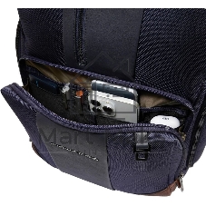 Рюкзак мужской Piquadro Brief2 CA4439BR2BM/BLUCU темно-синий/коричневый нейлон/натур.кожа
