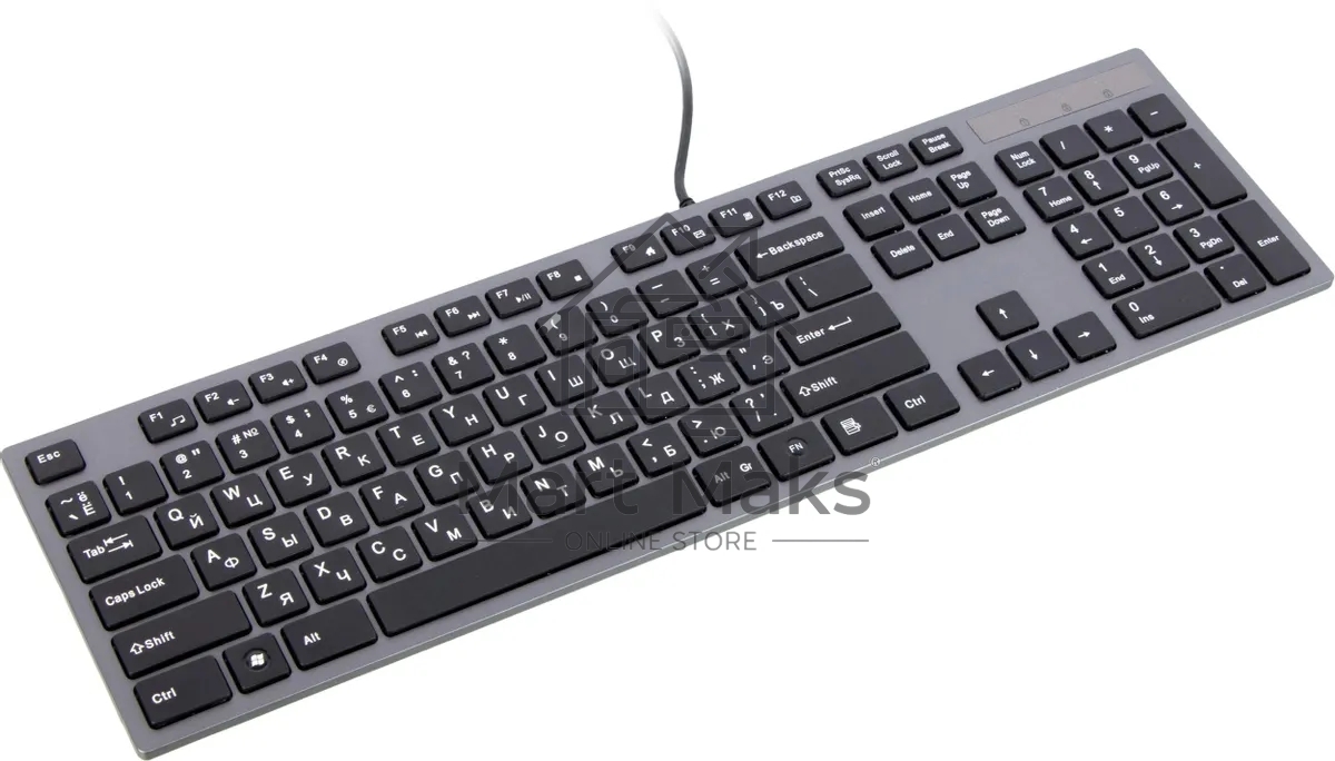 Клавиатура A4Tech KV-300H серый/черный USB slim