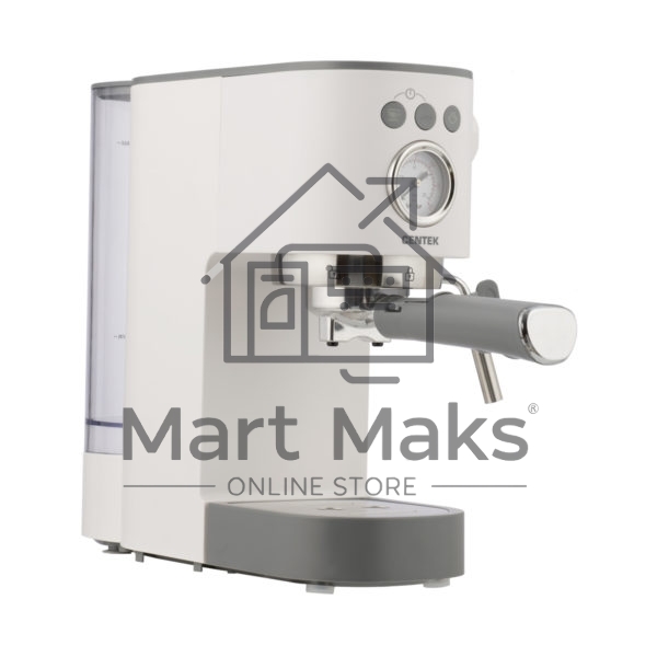 Кофеварка рожковая Centek CT-1168 белый, исп. кофе - молотый, 1.2 л, 1350 Вт, 20 Бар.