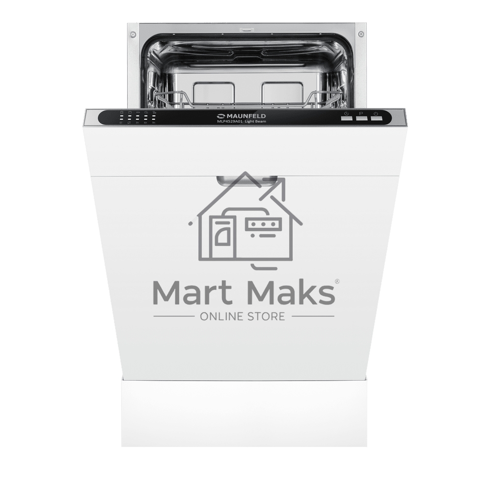 Встраиваемая посудомоечная машина Maunfeld MLP4529A01 Light Beam, черный, 44.8 см, 9 компл., 49 дБ, класс A++