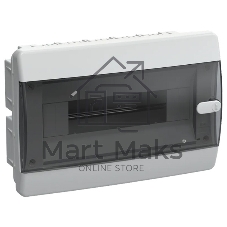 Корпус пластиковый IEK UNION Compact UIC-KP12-V-12-41-K01 ЩРВ-П-12 IP41 черная прозрачная дверь