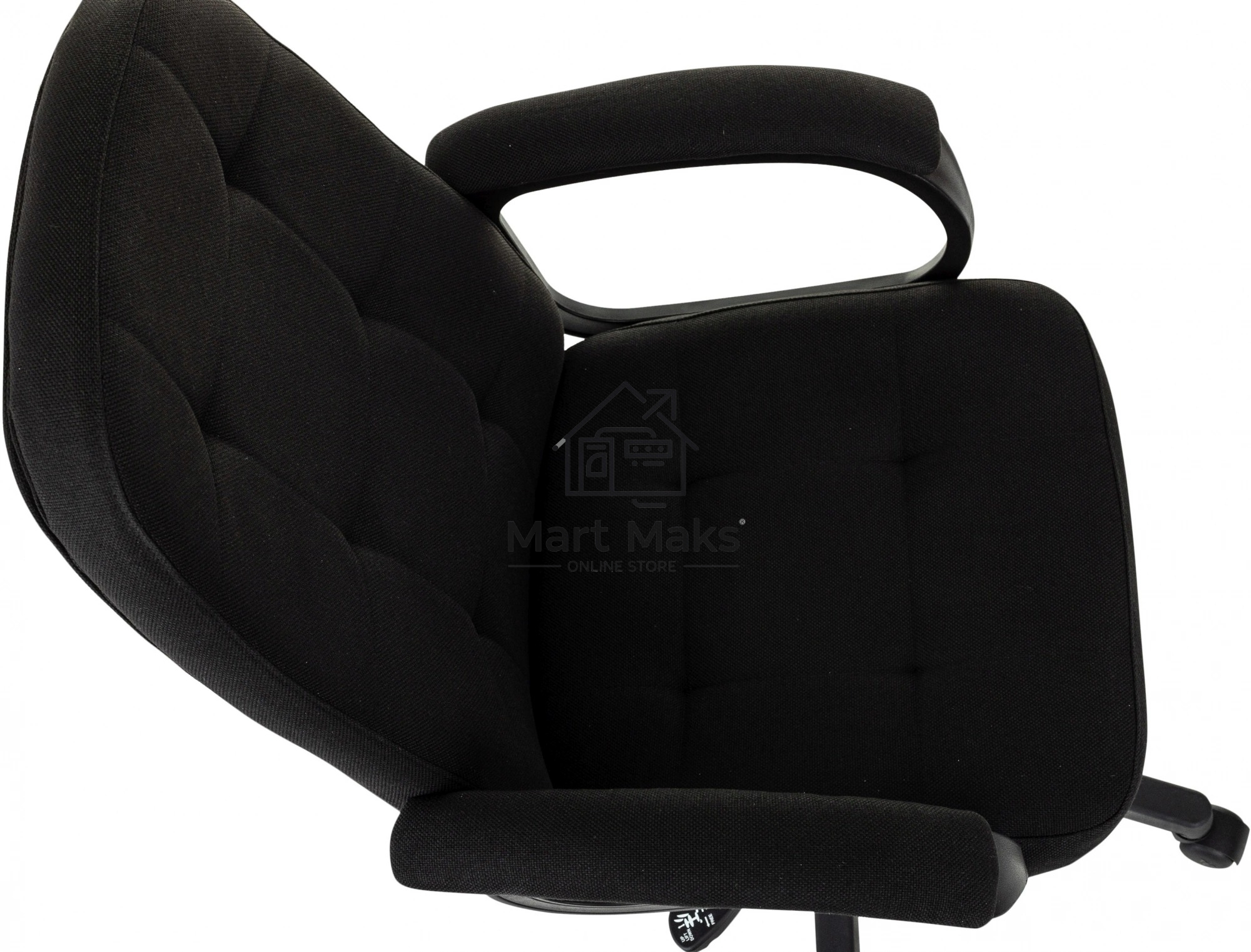 Кресло руководителя Бюрократ CH 002 Fabric 3C11 черный, крестов. пластик