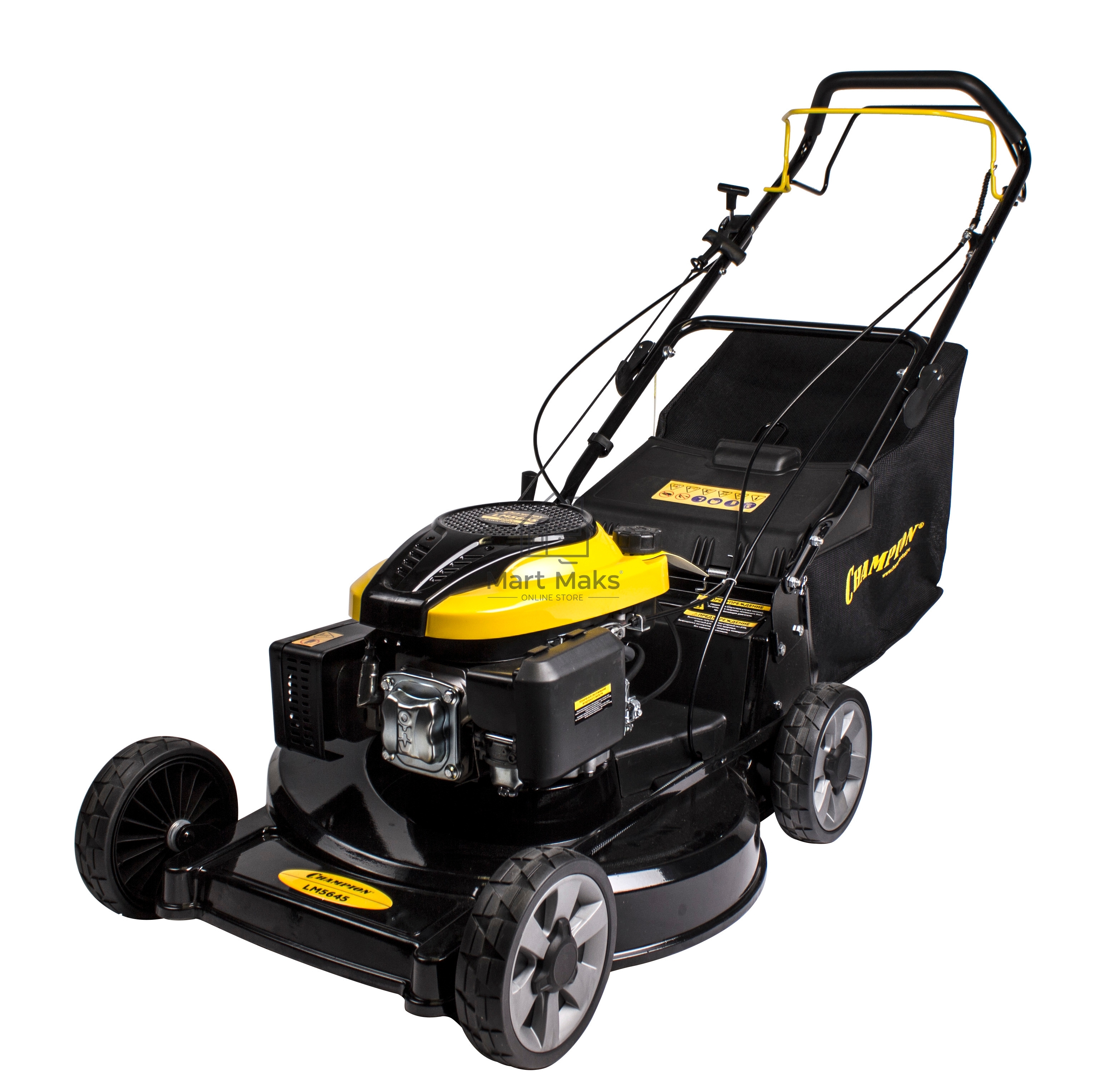 Газонокосилка Champion LM5645 4,4кВт привод 560мм 75л 25-80мм 1рычаг/8, 44кг3в1