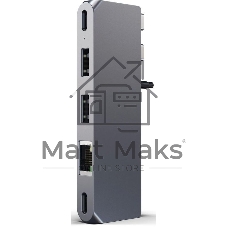 Док-станция Satechi ST-UCPHMIM, USB Type-C, USB 3.0/USB Type-C/RJ-45/Mini jack, USB
