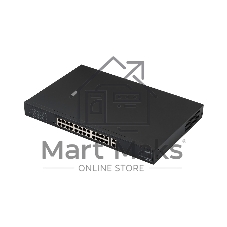 Коммутатор Бастион SKAT PoE-24E-2G v.2, 24×100 Мбит/с PoE++ + 2×1 Гбит/с Uplink, неуправляемый
