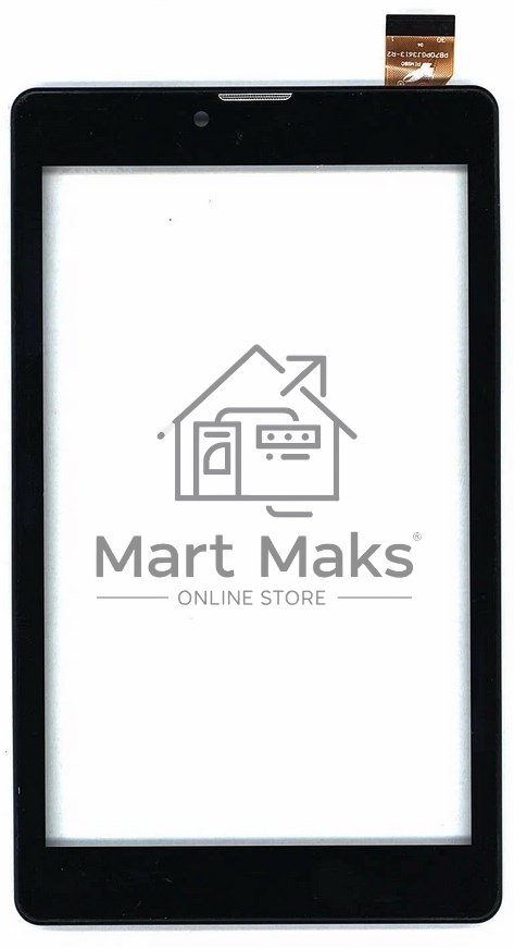 Сенсорное стекло (тачскрин) для Irbis TZ732, черное с рамкой