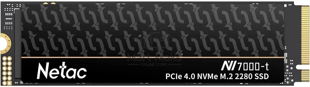 Накопитель SSD Netac NV7000-T, 4Tb, M.2 2280, PCIe 4.0 x4, NVMe, R/W 7300/6700, с радиатором