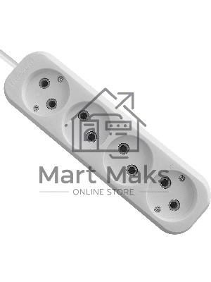 Удлинитель без заземления Defender B240 10 А, 3 м, без заземления